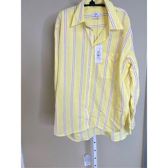 Closed NWT Button Down Shirt with Pocket in Yellow Orchid Size S - Picture 8 of 10